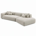 Beige hoekbank met chaise longue rechts, 300 x 170 cm